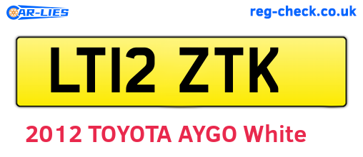 LT12ZTK are the vehicle registration plates.