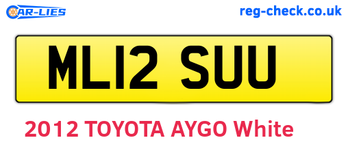 ML12SUU are the vehicle registration plates.