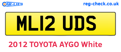 ML12UDS are the vehicle registration plates.