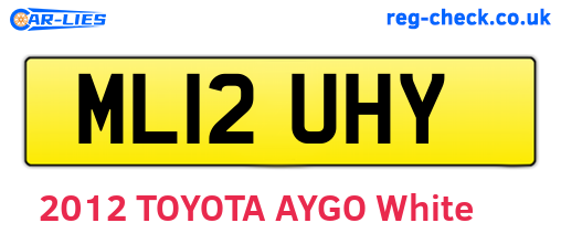 ML12UHY are the vehicle registration plates.