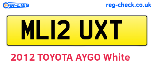 ML12UXT are the vehicle registration plates.