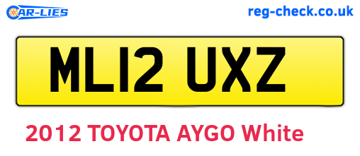 ML12UXZ are the vehicle registration plates.
