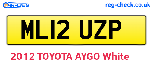 ML12UZP are the vehicle registration plates.