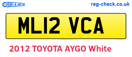 ML12VCA are the vehicle registration plates.