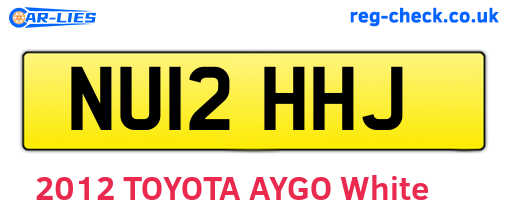 NU12HHJ are the vehicle registration plates.