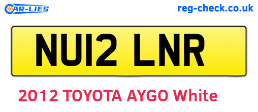 NU12LNR are the vehicle registration plates.