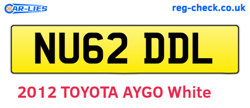 NU62DDL are the vehicle registration plates.