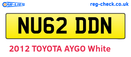 NU62DDN are the vehicle registration plates.