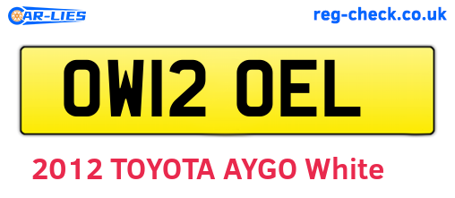 OW12OEL are the vehicle registration plates.