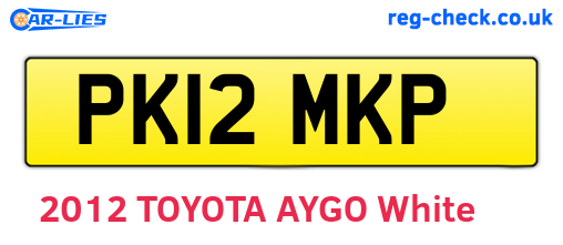 PK12MKP are the vehicle registration plates.