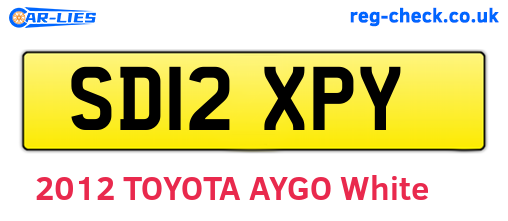 SD12XPY are the vehicle registration plates.