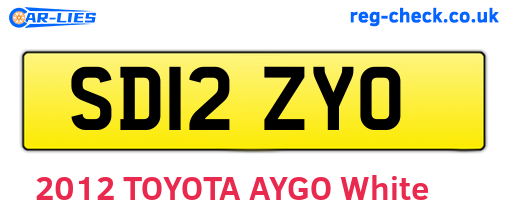 SD12ZYO are the vehicle registration plates.