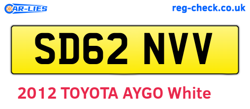 SD62NVV are the vehicle registration plates.