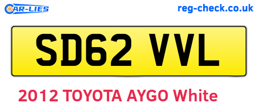 SD62VVL are the vehicle registration plates.