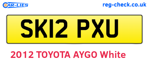 SK12PXU are the vehicle registration plates.