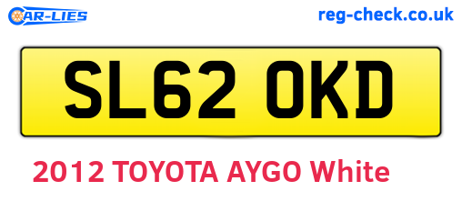 SL62OKD are the vehicle registration plates.