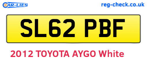 SL62PBF are the vehicle registration plates.