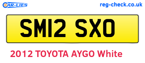 SM12SXO are the vehicle registration plates.