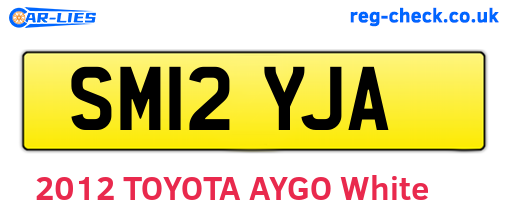 SM12YJA are the vehicle registration plates.