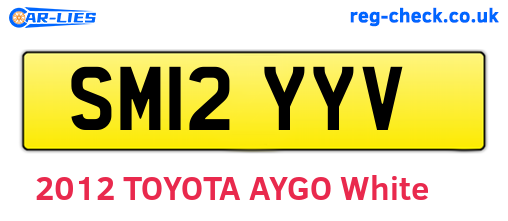 SM12YYV are the vehicle registration plates.