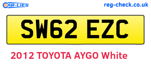 SW62EZC are the vehicle registration plates.