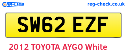 SW62EZF are the vehicle registration plates.