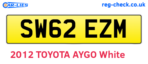 SW62EZM are the vehicle registration plates.
