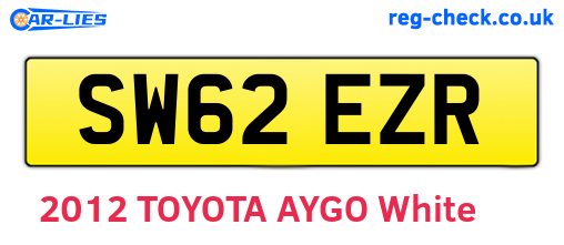 SW62EZR are the vehicle registration plates.
