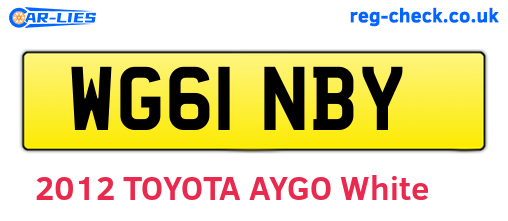 WG61NBY are the vehicle registration plates.