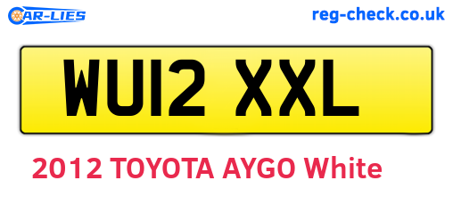 WU12XXL are the vehicle registration plates.