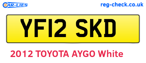 YF12SKD are the vehicle registration plates.