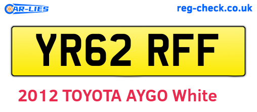 YR62RFF are the vehicle registration plates.