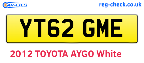 YT62GME are the vehicle registration plates.