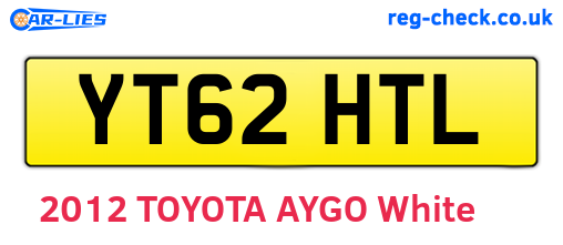 YT62HTL are the vehicle registration plates.