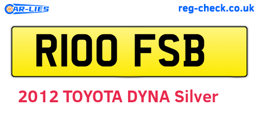 R100FSB are the vehicle registration plates.