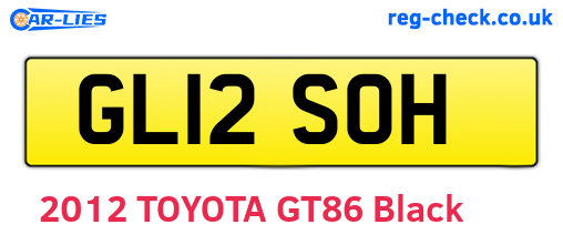 GL12SOH are the vehicle registration plates.