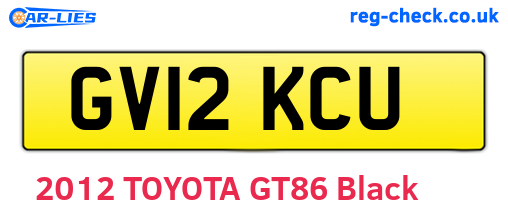GV12KCU are the vehicle registration plates.
