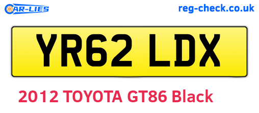 YR62LDX are the vehicle registration plates.