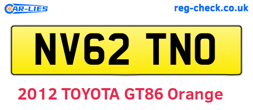 NV62TNO are the vehicle registration plates.