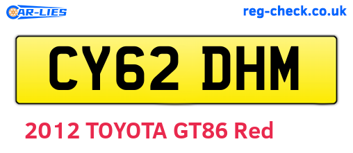 CY62DHM are the vehicle registration plates.