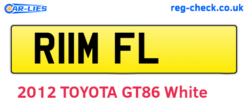 R11MFL are the vehicle registration plates.