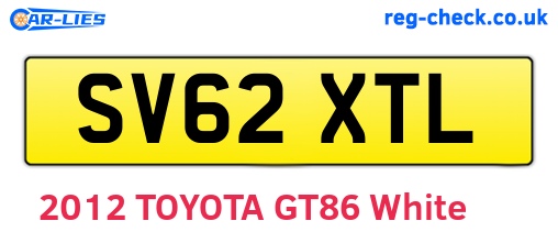 SV62XTL are the vehicle registration plates.