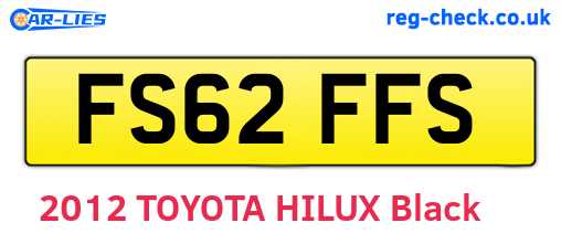 FS62FFS are the vehicle registration plates.