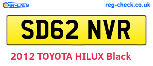 SD62NVR are the vehicle registration plates.