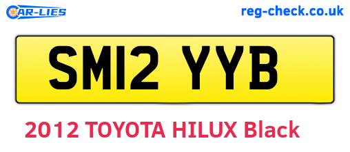 SM12YYB are the vehicle registration plates.
