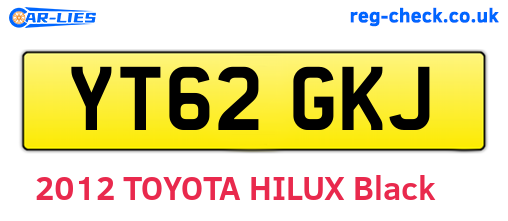 YT62GKJ are the vehicle registration plates.