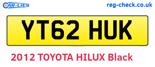 YT62HUK are the vehicle registration plates.