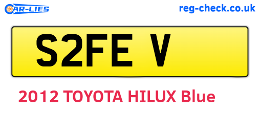 S2FEV are the vehicle registration plates.
