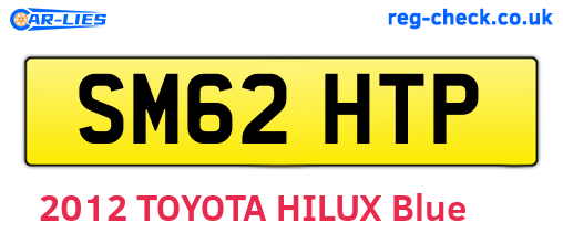 SM62HTP are the vehicle registration plates.