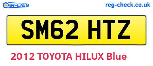 SM62HTZ are the vehicle registration plates.